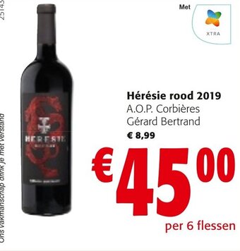 Colruyt Heresie rood 2019 A.O.P. corbieres gerard bertrand aanbieding