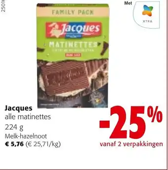Colruyt Jacques alle matinettes 224g aanbieding