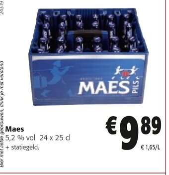 Colruyt Maes 5,2 % vol 24 x 25cl aanbieding