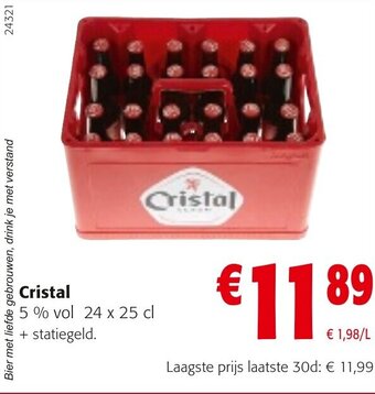 Colruyt Cristal 5 % vol 24 x 25cl aanbieding