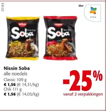 Colruyt Nissin soba alle noedels classic 109g aanbieding