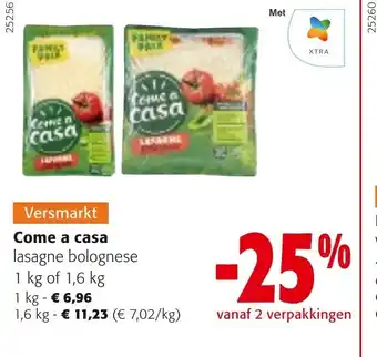 Colruyt Come a casa lasagne bolognese 1kg aanbieding