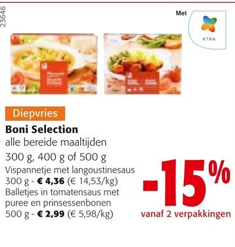 Colruyt Boni selection vispannetje met langoustinesaus 300g aanbieding
