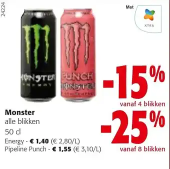 Colruyt Monster alle blikken energy 50cl aanbieding