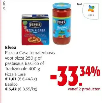 Colruyt Elvea pizza a casa tomaten basis voor pizza 250g aanbieding