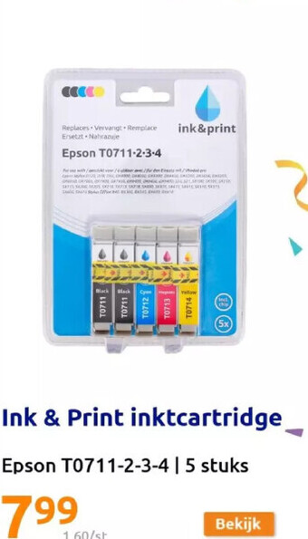 Action Ink &print inktcartridge aanbieding