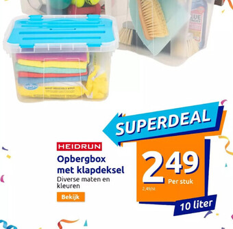 Action Opbergbox met klapdeksel aanbieding