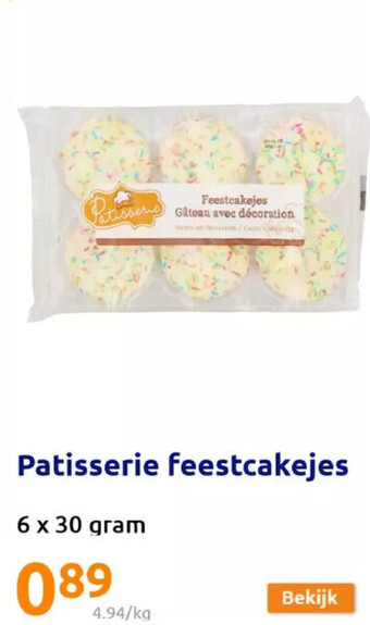 Action Patisserie feestcakejes aanbieding