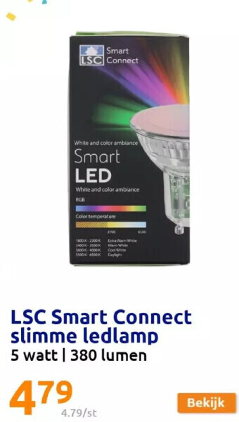 Action Lsc smart connect slimme ledlamp aanbieding
