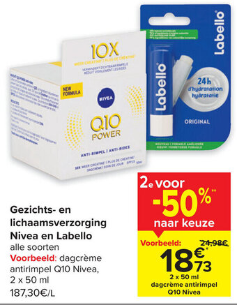 Gezichts- en lichaamsverzorging nivea en labello