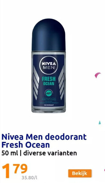 Action Nivea men deodorant fresh ocean aanbieding