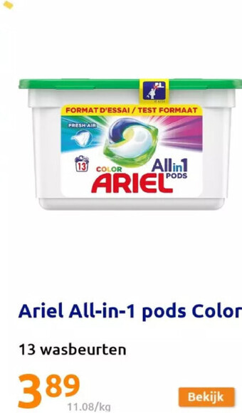 Action Ariel all-in-1 pods color aanbieding