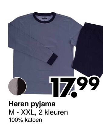 Wibra Heren pyjama aanbieding