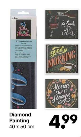 Wibra Diamond painting aanbieding