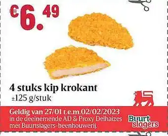 Buurtslagers Kip krokant aanbieding