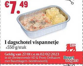 Buurtslagers Dagschotel vispannetje aanbieding