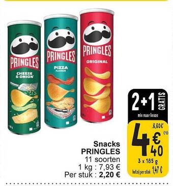 Cora Snacks pringles aanbieding