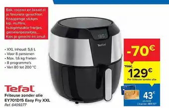 Carrefour Tefal friteuse zonder olie aanbieding