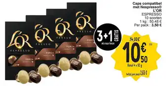 Cora Caps compatibel met nespresso l'or aanbieding