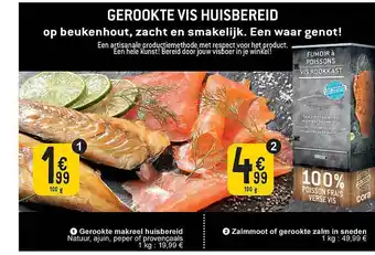 Cora Gerookte makreel huisbereid, zalmmoot of gerookte zalm in sneden aanbieding