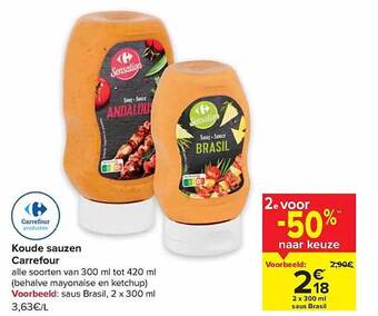 Carrefour Koude sauzen aanbieding