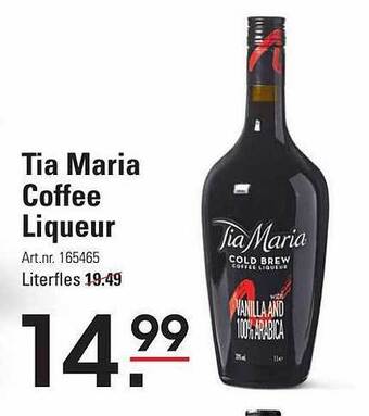 Sligro Tia maria coffee liqueur aanbieding