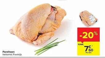 Carrefour Parelhoen aanbieding