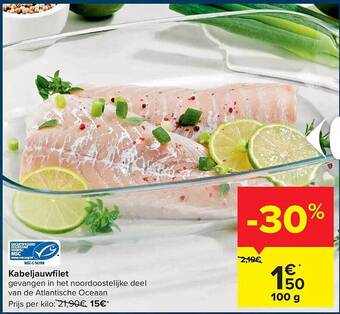Carrefour Kabeljauwfilet aanbieding