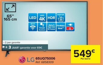 Carrefour LG 65UQ75006 aanbieding