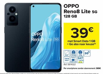 Carrefour Oppo Reno8 Lite 5G 128 GB aanbieding