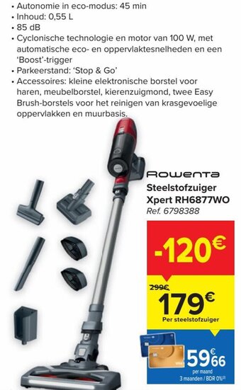 Carrefour Rowenta Steelstofzuiger Xpert RH6877WO aanbieding