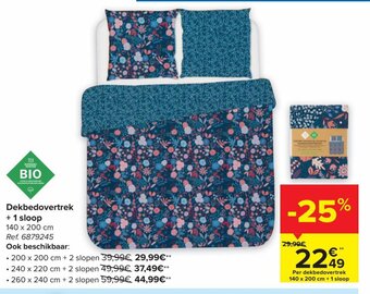 Carrefour Dekbedovertrek + 1 sloop aanbieding
