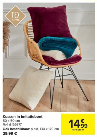 Carrefour Kussen in imitatiebont aanbieding