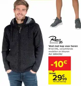 Carrefour Rms 26 Vest met kap voor heren aanbieding