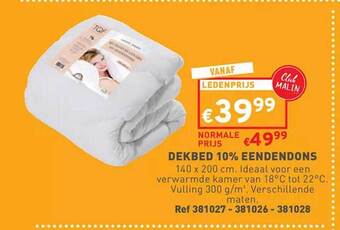 Trafic Dekbed 10% eendendons aanbieding