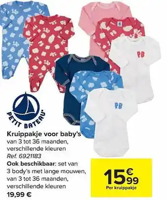 Petit bateau kruippakje voor baby's