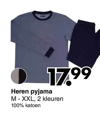 Wibra Heren pyjama aanbieding