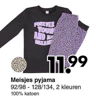 Wibra Meisjes pyjama aanbieding