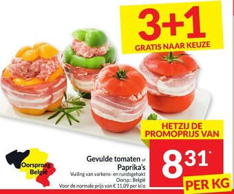 Intermarché Gevulde tomaten of Paprika's aanbieding