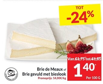 Intermarché Brie de Meaux of Brie gevuld met bieslook aanbieding