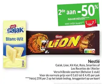 Nestle Galak, Lion, Kit Kat, Rolo, Smarties of Les Recettes de l'Atelier