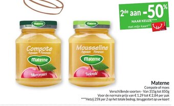 Intermarché Materne Compote of moes aanbieding
