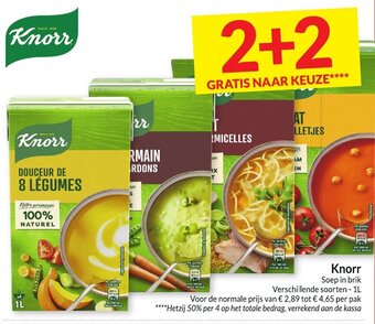 Intermarché Knorr Soep in brik aanbieding