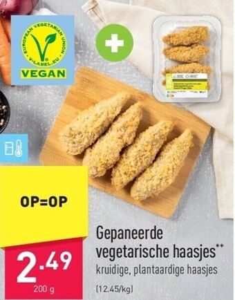 ALDI Gepaneerde vegetarische haasjes aanbieding