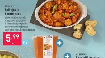 ALDI Balletjes in tomatensaus aanbieding