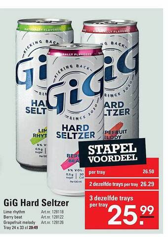 Sligro Gig hard seltzer aanbieding