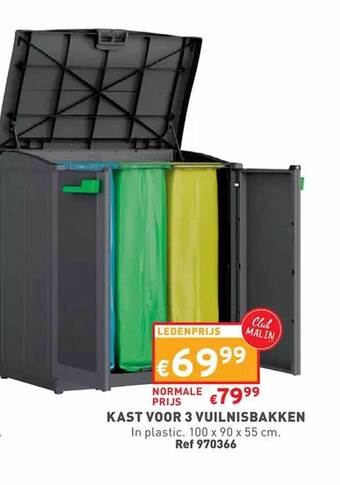 Trafic Kast voor 3 vuilnisbakken aanbieding