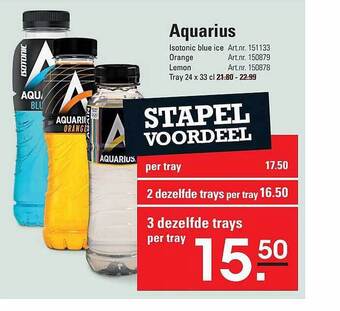 Sligro Aquarius aanbieding