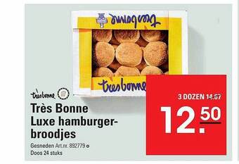 Très bonne luxe hamburgerbroodjes