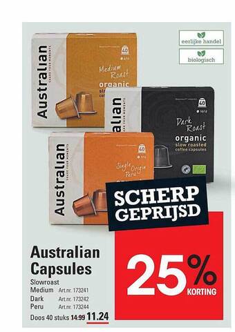 Sligro Australian capsules aanbieding